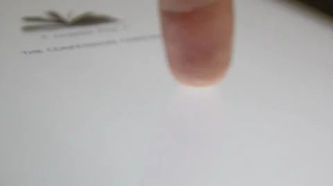 Flipping through an e-book. Stock Footage 8515359