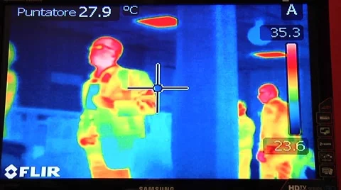 FLIR, thermoinfrared Stock Footage 8954655