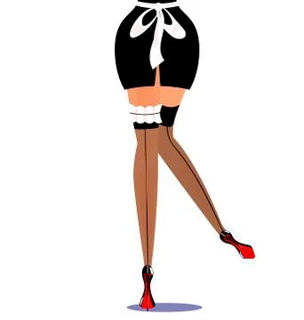 Flirtations step Stock Illustration