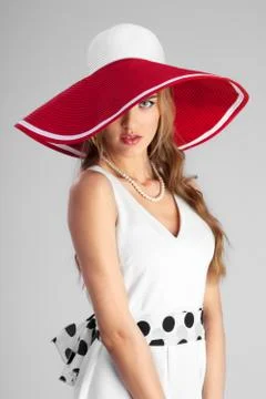 The flirting hat. Stock Photos