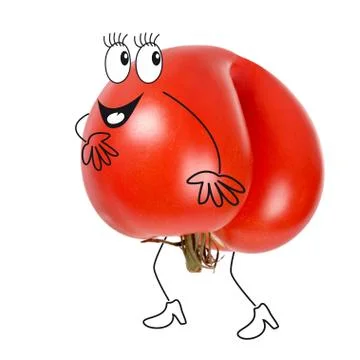 Flirting tomato Stock-Illustration