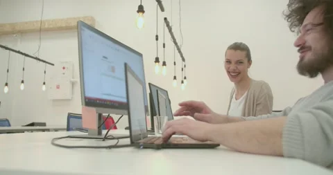 Flirting at work Stock Footage 161571902