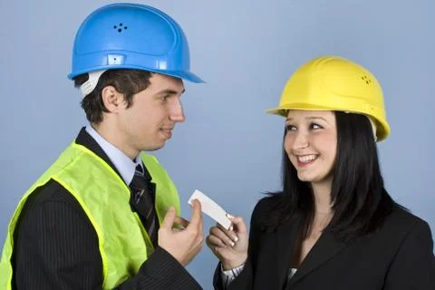 Flirting at work:Call me! Foto stock
