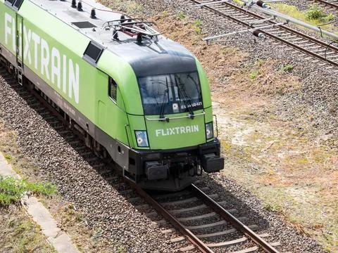 Flixtrain Train In Berlin, Germany 写真素材