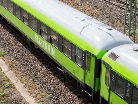 Flixtrain Train In Berlin, Germany Stockfoto's
