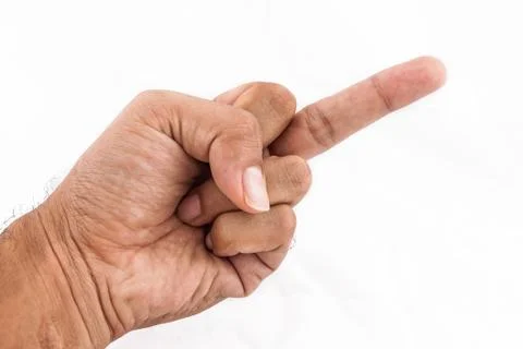 Fllip the bird hand Stock Photos