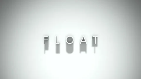 Float 3D title animation with shadows on a white background Stock Footage 296922971