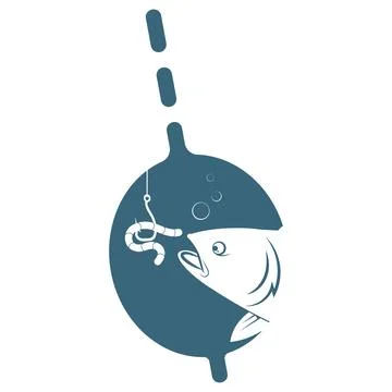 Float and fish swallows the bait Stock Illustration
