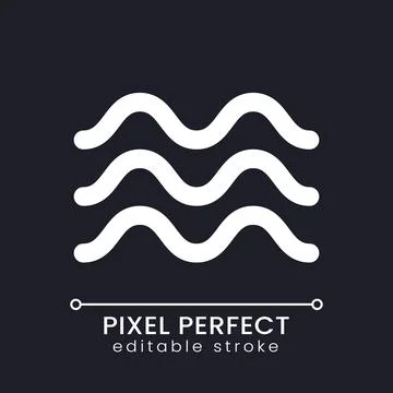 Float animation pixel perfect white linear ui icon for dark theme Stock Illustration