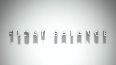 Float balance 3D title animation white text on a white background Stock Footage 300618429