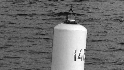 Float buoy - riverside landscape. outdoors activity animated video. Stock Footage 120326899