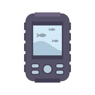 Float echo sounder icon flat isolated vector Illustrazione stock