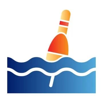 Float flat icon. Bobber color icons in trendy flat style. Angling gradient style Stock Illustration