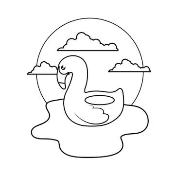 Float flemish protection in the beach Stock Illustration