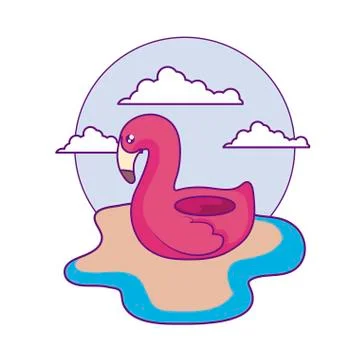 Float flemish protection in the beach Stock Illustration