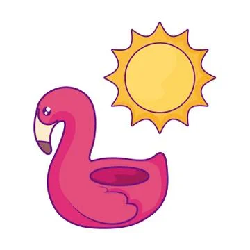 Float flemish with sun isolated icon Illustrazione stock