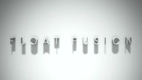 Float fusion 3D title animation white text on a white background Stock Footage 299419237