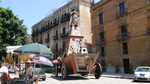 Float At Giardino Garibaldi Palermo Sicily Stock Footage 130251076