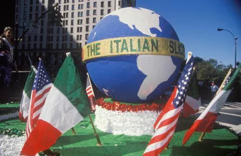 Float with Globe, Columbus Day Parade, New York City, New York Stock Photos