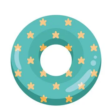 Float inflatable with flowers Stock Illustration