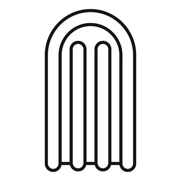 Float inflatable mattress icon, outline style イラスト素材