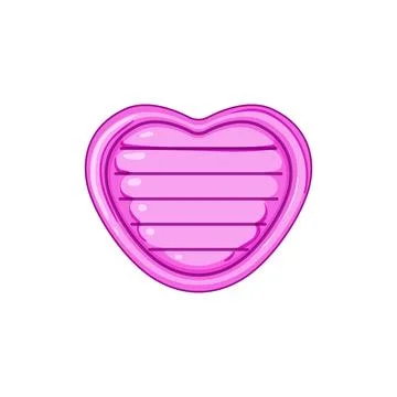 Float inflatable mattress pool cartoon vector illustration Stock Illustration