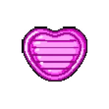 Float inflatable mattress pool pixel art vector illustration Stock Illustration