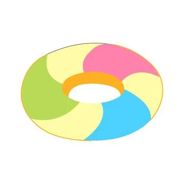 Float inflatable ring cartoon vector illustration 스톡 일러스트