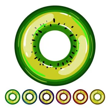 Float inflatable ring cartoon vector graphic Stock Illustration