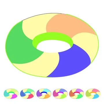 Float inflatable ring vector cartoon graphic イラスト素材
