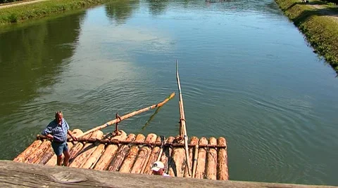 Float on isar river 04 Stock Footage 7762439