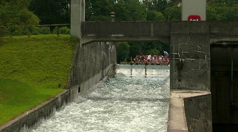 Float on isar river 06 Stock Footage 7763204