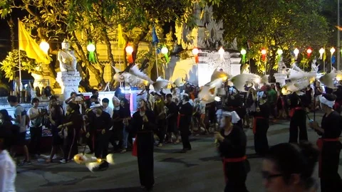 Float in the Loi Krathong Parade Stock Footage 81727723