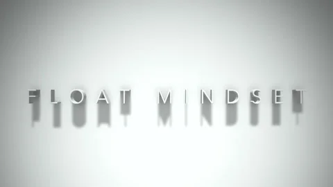 Float mindset 3D title animation white text on a white background Stock Footage 300618437