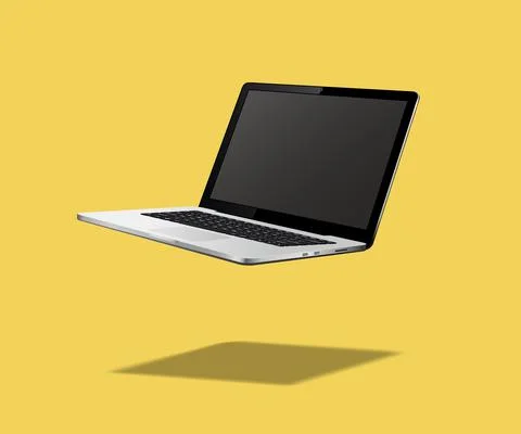 Float or levitate laptop Illustrazione stock