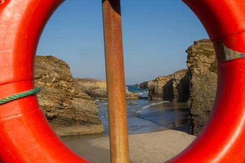 Float overlooking beach Stock Photos