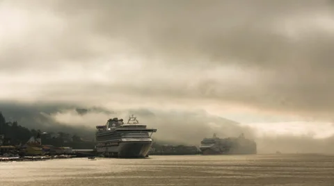 Float Plane in Alaska Fog Stock Footage 34330753