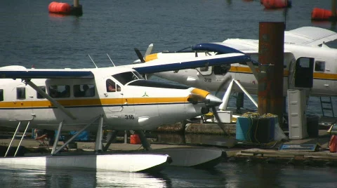 Float Plane Leaving Stock Footage