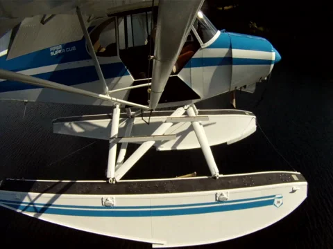 Float plane with mounted camera Stock Footage 50621525