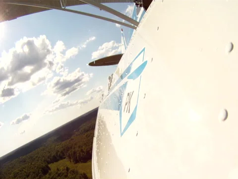 Float plane with mounted camera Stock Footage 50647022