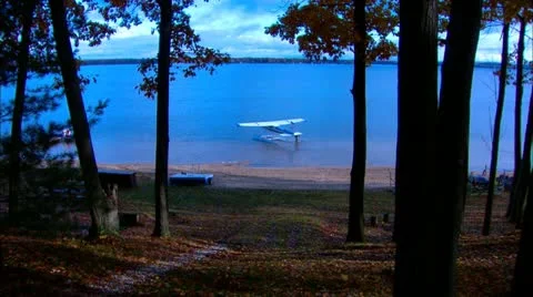 Float Plane PreFlight Water Front Stock Footage 21350553