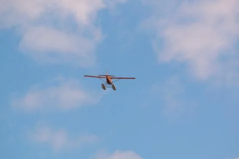 A float plane in the sky Stock Photos