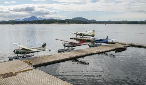 Float Planes in Ketchikan Alaska Stock Photos