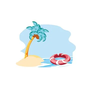 Float protection summer in the beach イラスト素材