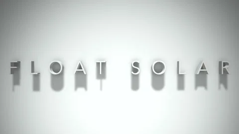 Float Solar 3D title animation with shadows on a white background Stock Footage 296594888