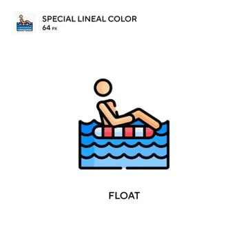 Float Special lineal color icon. Illustration symbol design template for web  Stock Illustration