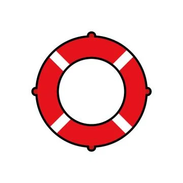 Float striped summer vacation pool icon. Vector graphic Stock Illustration