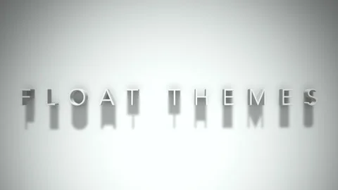 Float themes 3D title animation white text on a white background Stock Footage 299747574