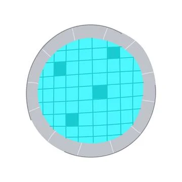 Float top view pool cartoon vector illustration Illustrazione stock