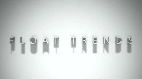 Float trends 3D title animation white text on a white background Stock Footage 299419383